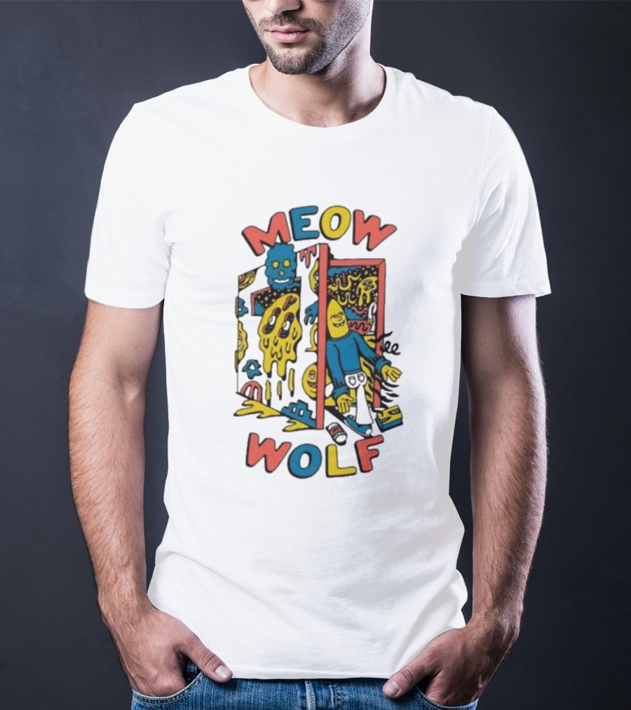 Meow Wolf Killer Acid X Mw Drippy Door Trippy Psychedelic T-Shirt