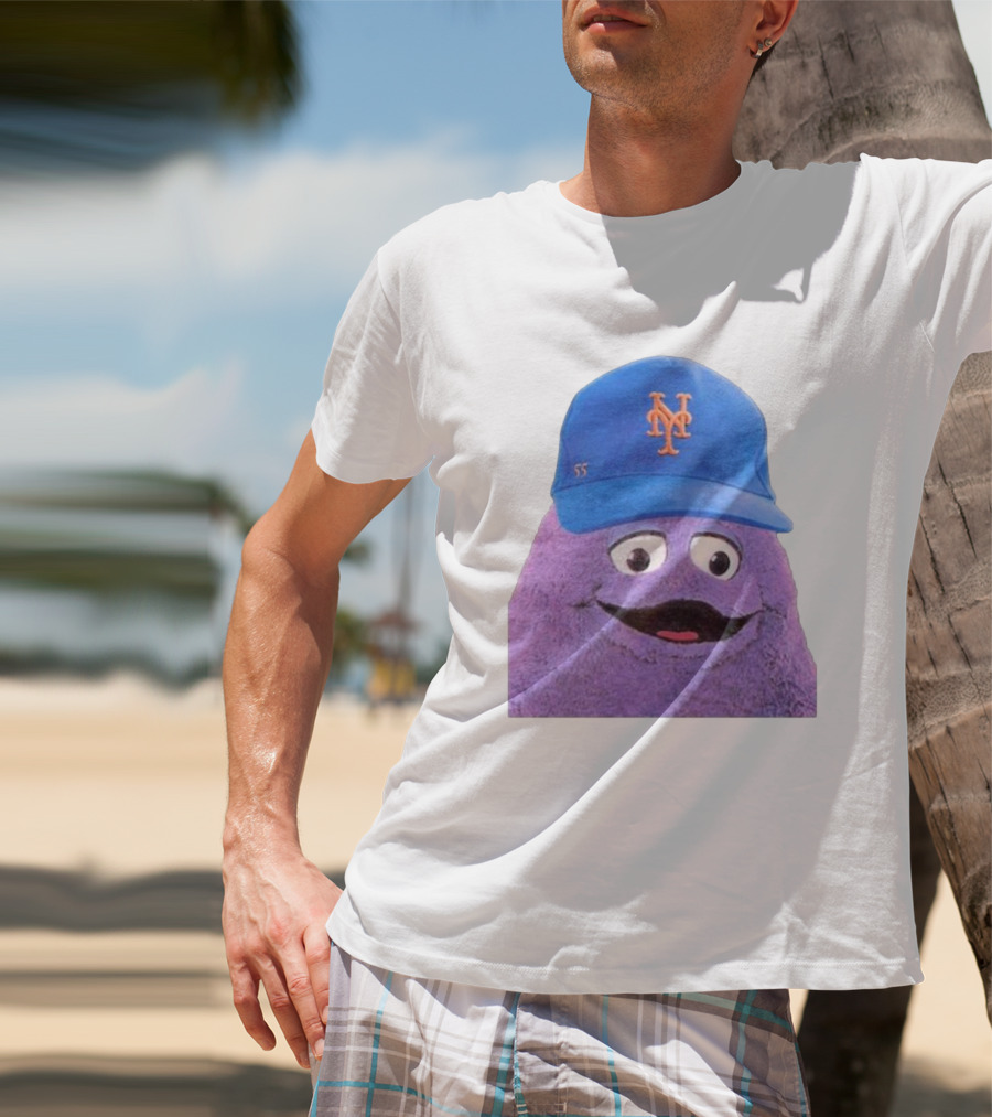 Lgm Grimace New York Mets Mascot Baseball Cap T-Shirt