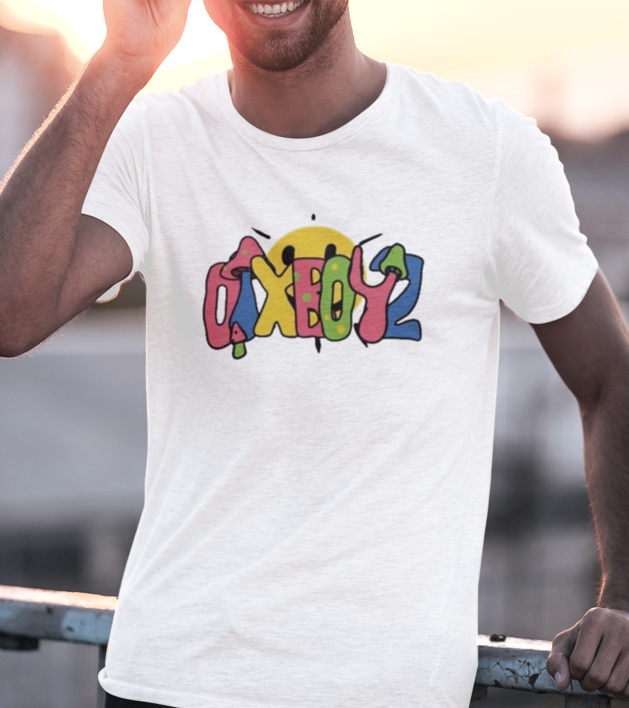 Otxboyz Microdose Smiley Face Psychedelic Bubble Letters T-Shirt