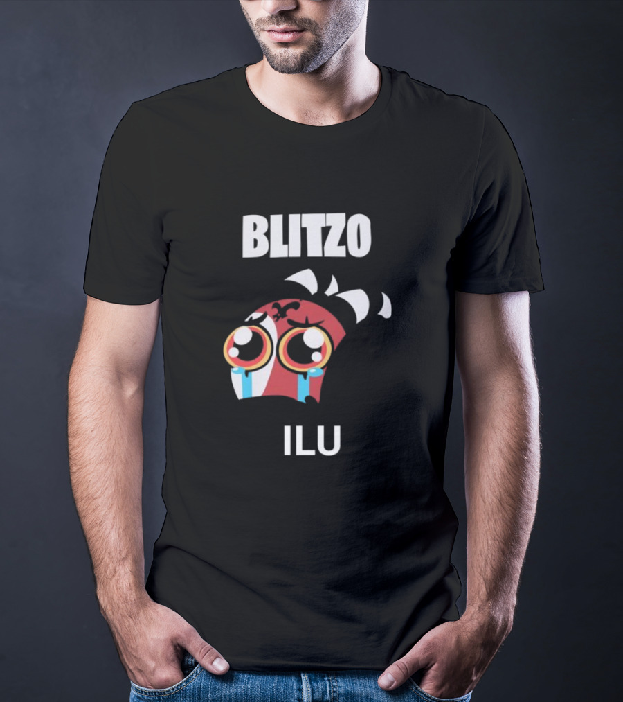 Blitzo Ilu Crying Face With Big Teary Eyes And Horns T-Shirt