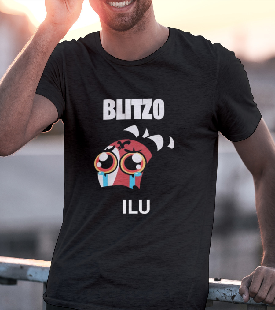 Blitzo Ilu Crying Face With Big Teary Eyes And Horns T-Shirt