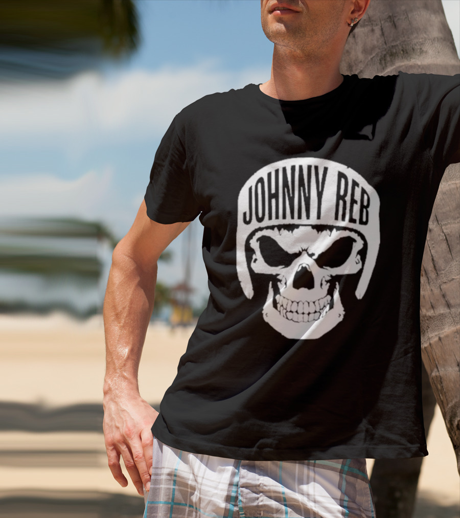 Johnny Reb Skull Helmet Classic T-Shirt