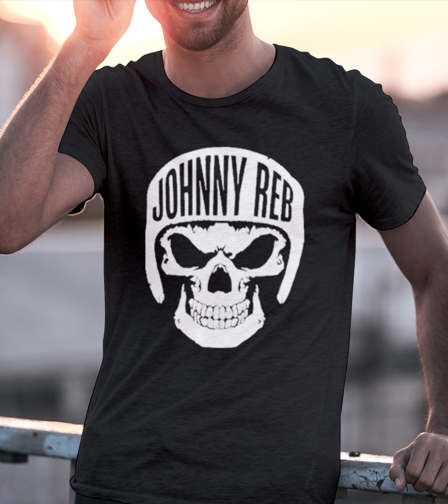 Johnny Reb Skull Helmet Classic T-Shirt