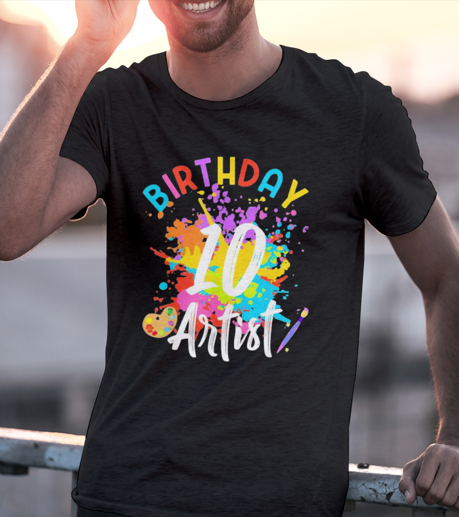 Birthday 10 Artist Painting Party T-Shirt