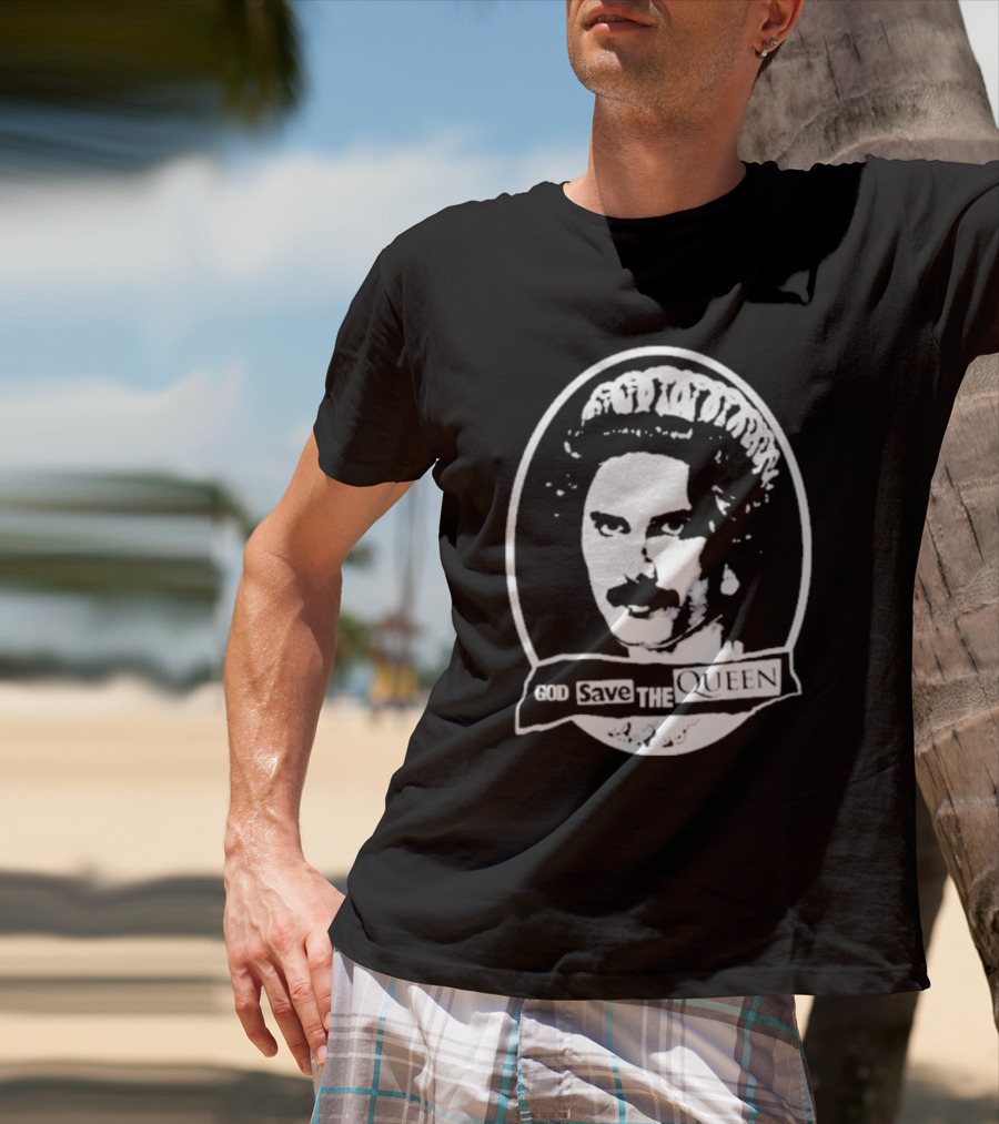 Freddie Mercury God Save The Queen Iconic T-Shirt