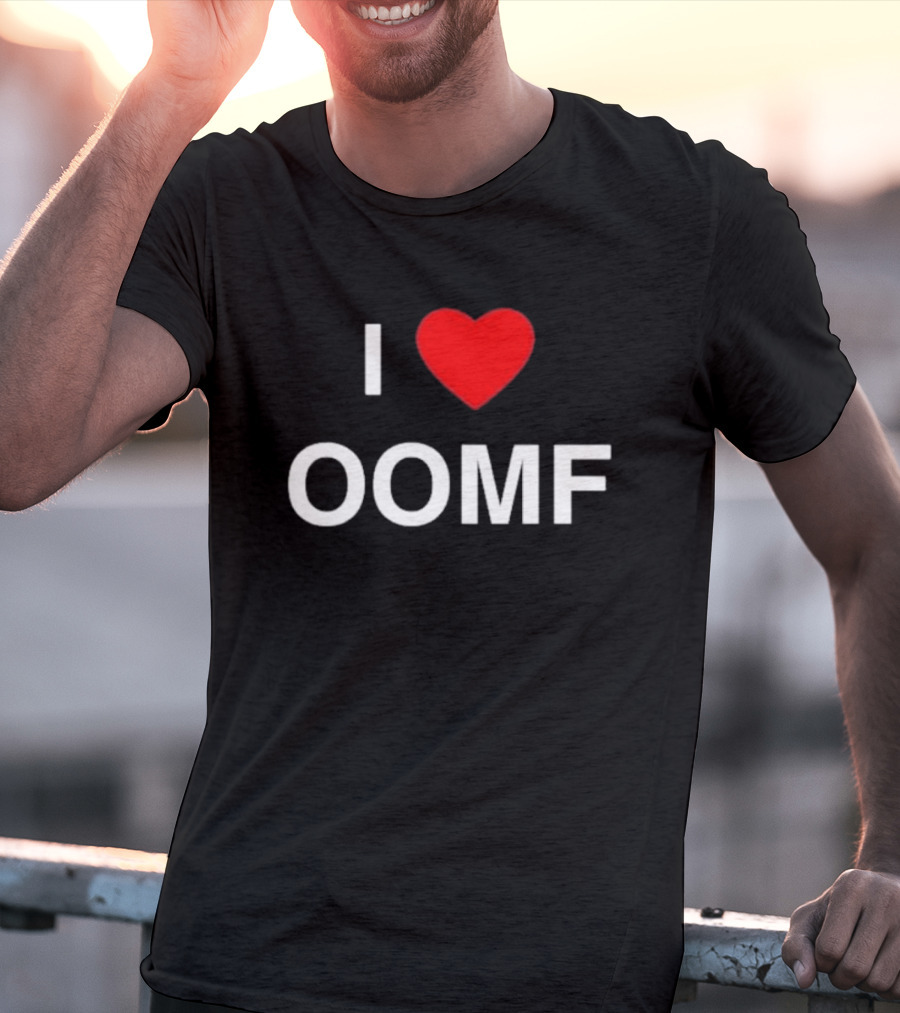 I Heart Oomf Bold Block Letters Red Heart T-Shirt