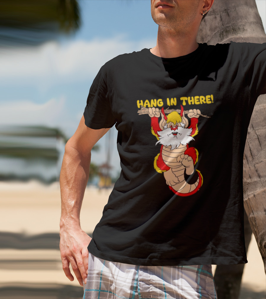Hang In There Snarf Hanging On Tree Branch T-Shirt