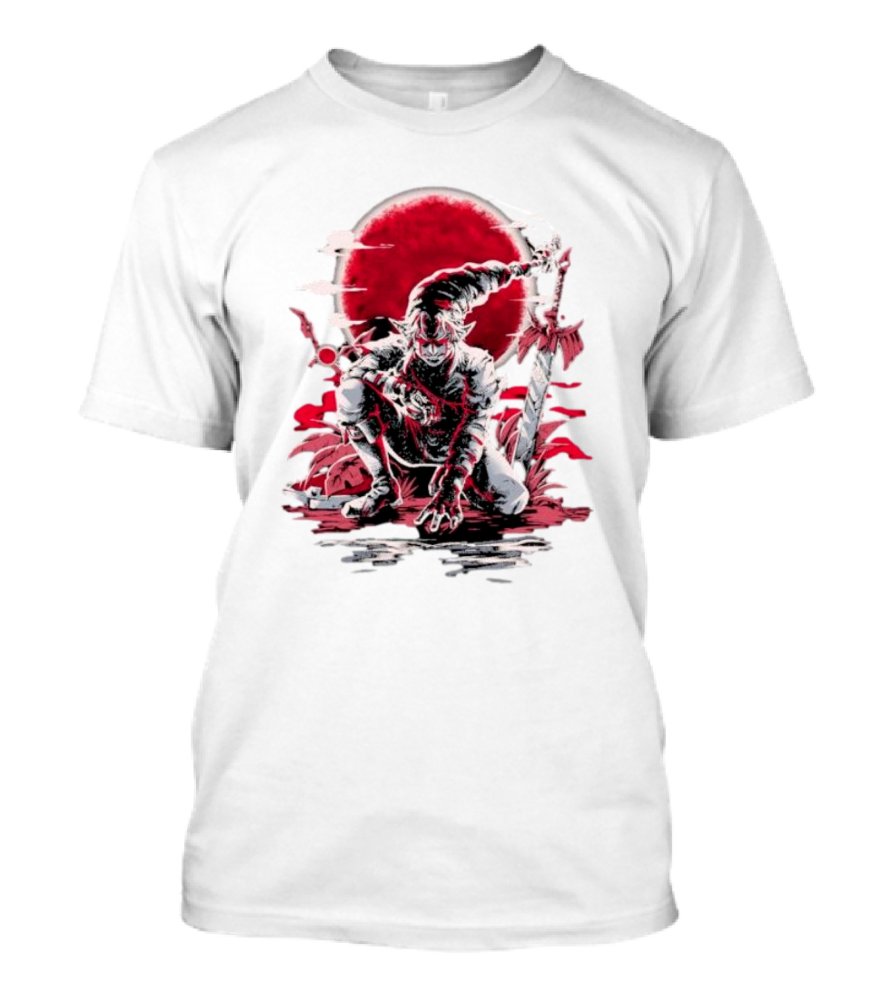 Wax And Wane Paulo Gazola Blood Moon Warrior Blade T-Shirt