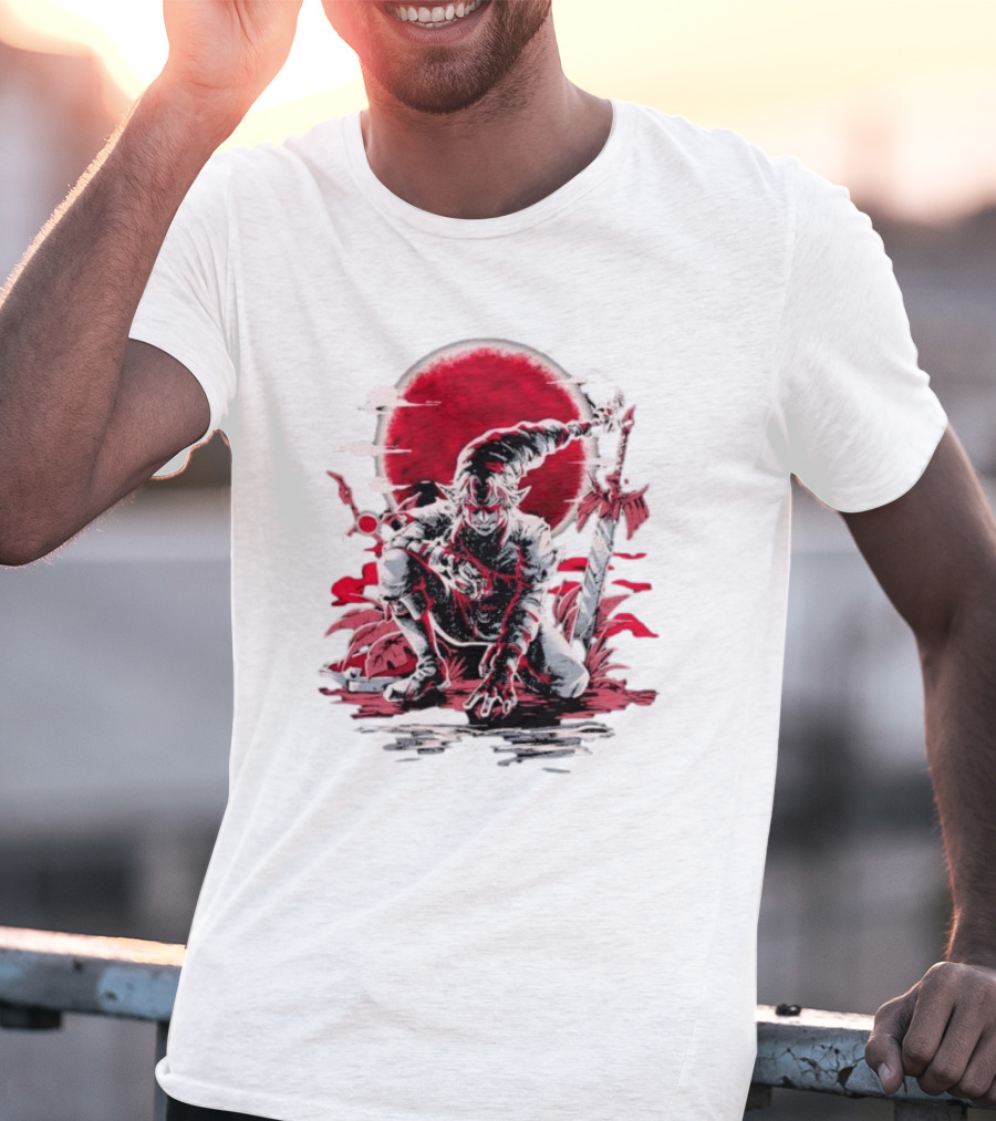 Wax And Wane Paulo Gazola Blood Moon Warrior Blade T-Shirt