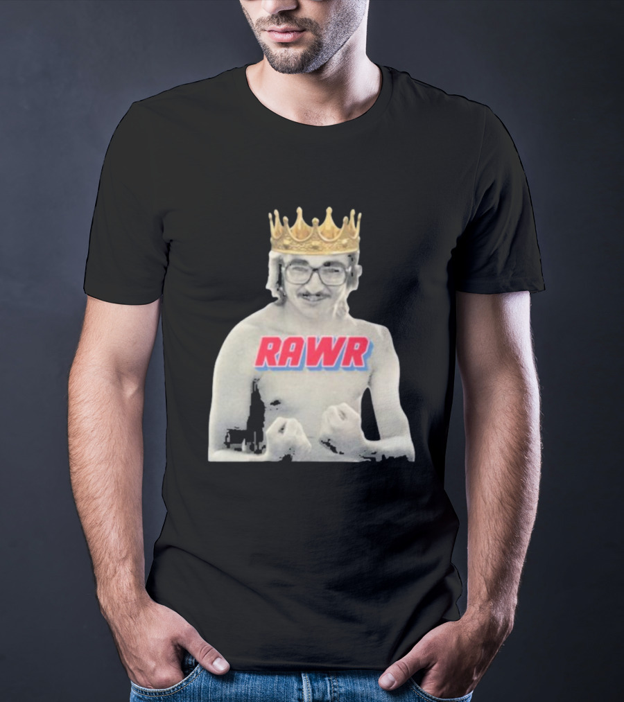 RAWR Young Greg Cote Wearing Crown T-Shirt