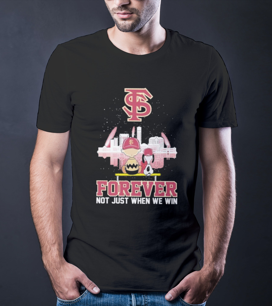 Snoopy And Charlie Brown FSU Forever Not Just When We Win T-Shirt