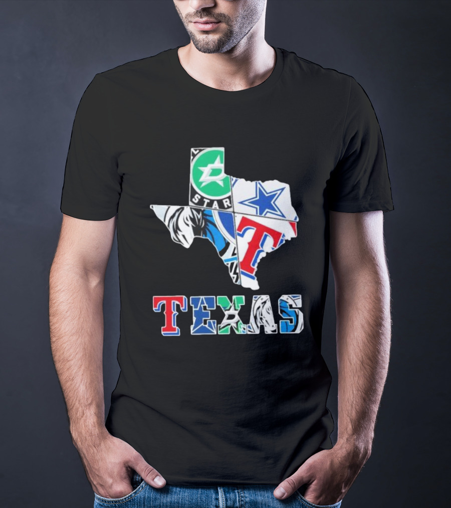 Texas Dallas Cowboys Stars Rangers Mavericks Sports Team T-Shirt