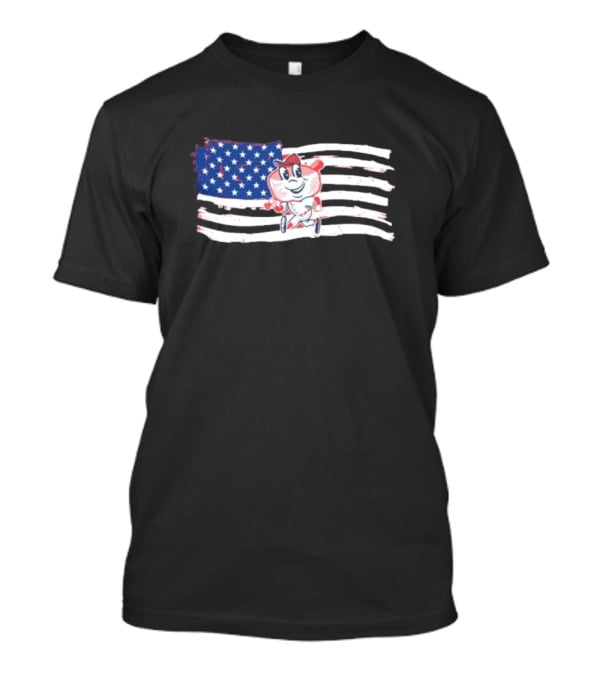 Riverwalk Stadium Max Fireworks Show Patriotic Mascot Flag Display T-Shirt