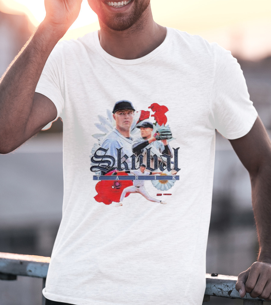 Skubal Tarik Baseball Player Floral Collage T-Shirt
