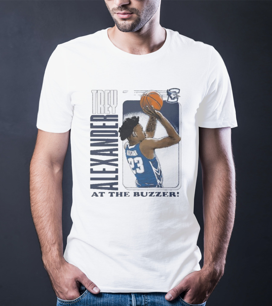 Trey Alexander 23 At The Buzzer Basketball Creighton Bluejays T-Shirt