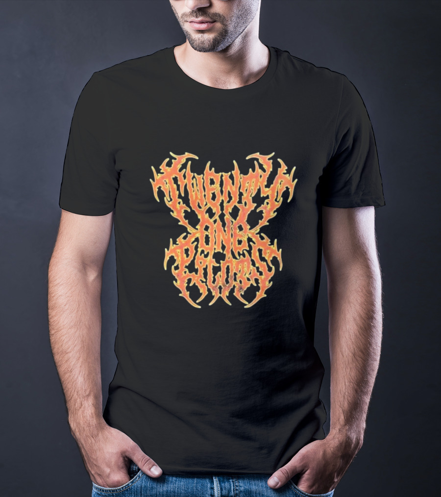 Twenty One Pilots Flame Logo Fiery Text T-Shirt
