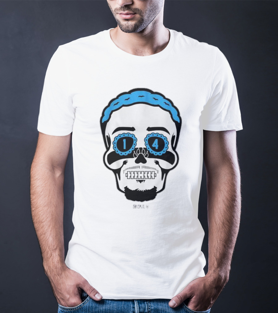 Amon-Ra St Brown Sugar Skull NFLPA 14 T-Shirt