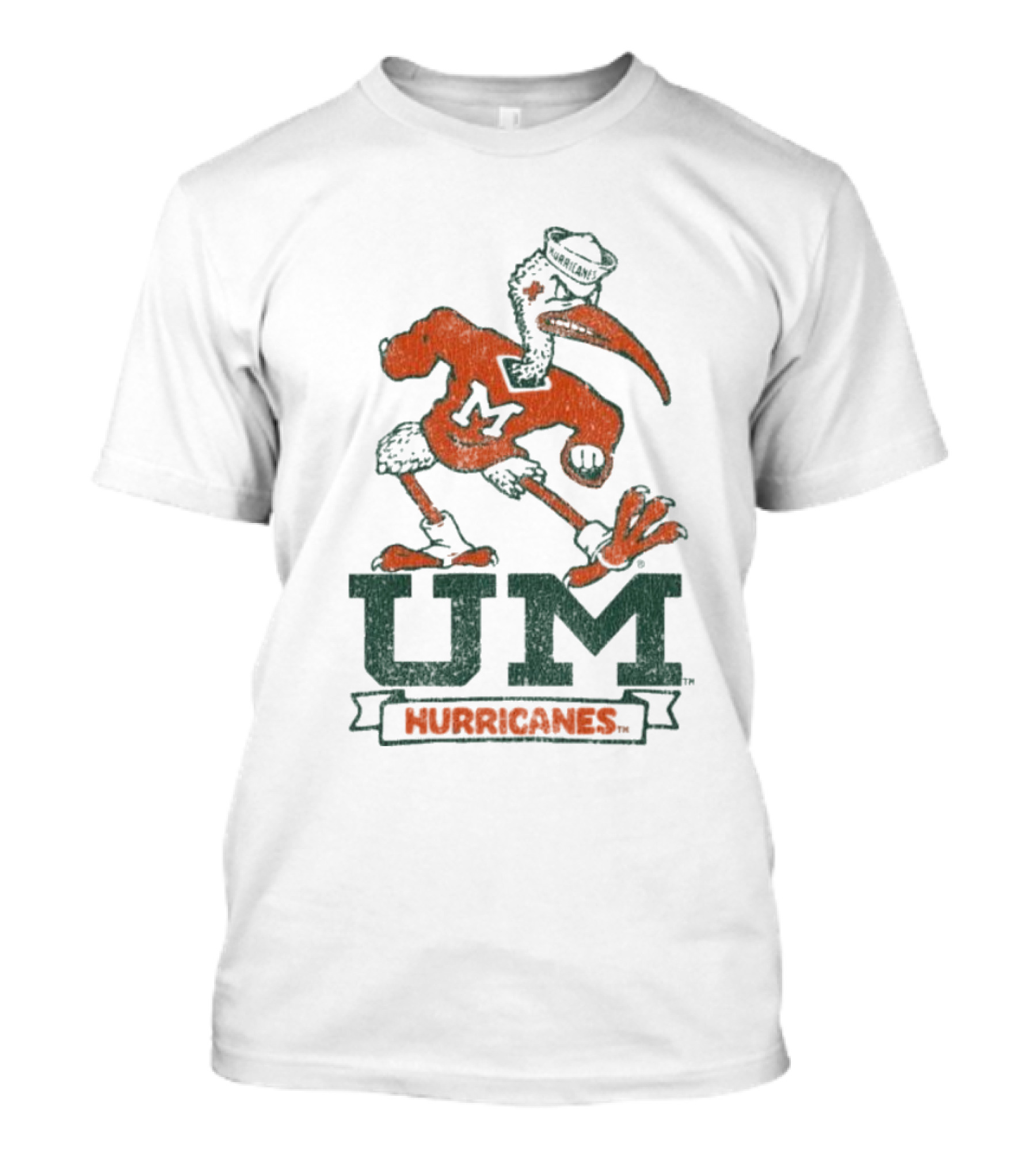 Blue 84 University Of Miami UM Hurricanes White T-Shirt