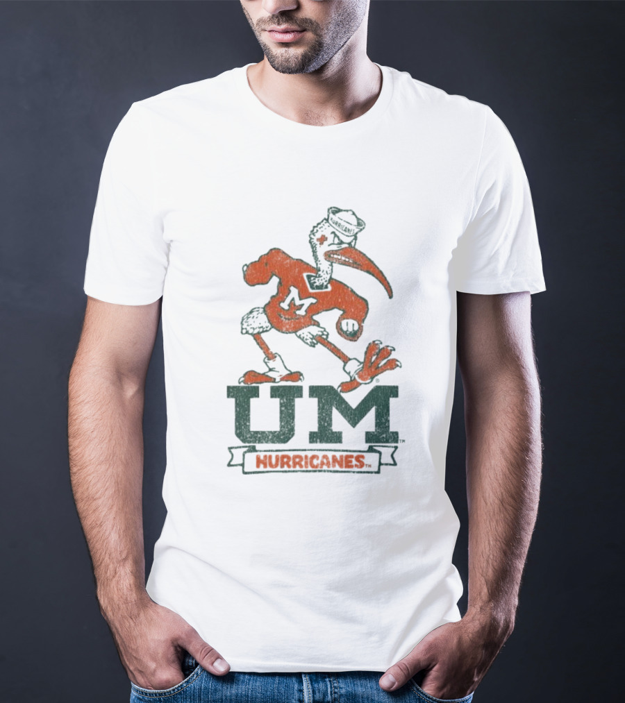 Blue 84 University Of Miami UM Hurricanes White T-Shirt