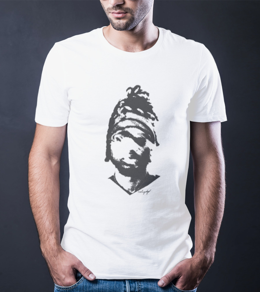 Nobigdyl. Monochrome Silhouette Face T-Shirt