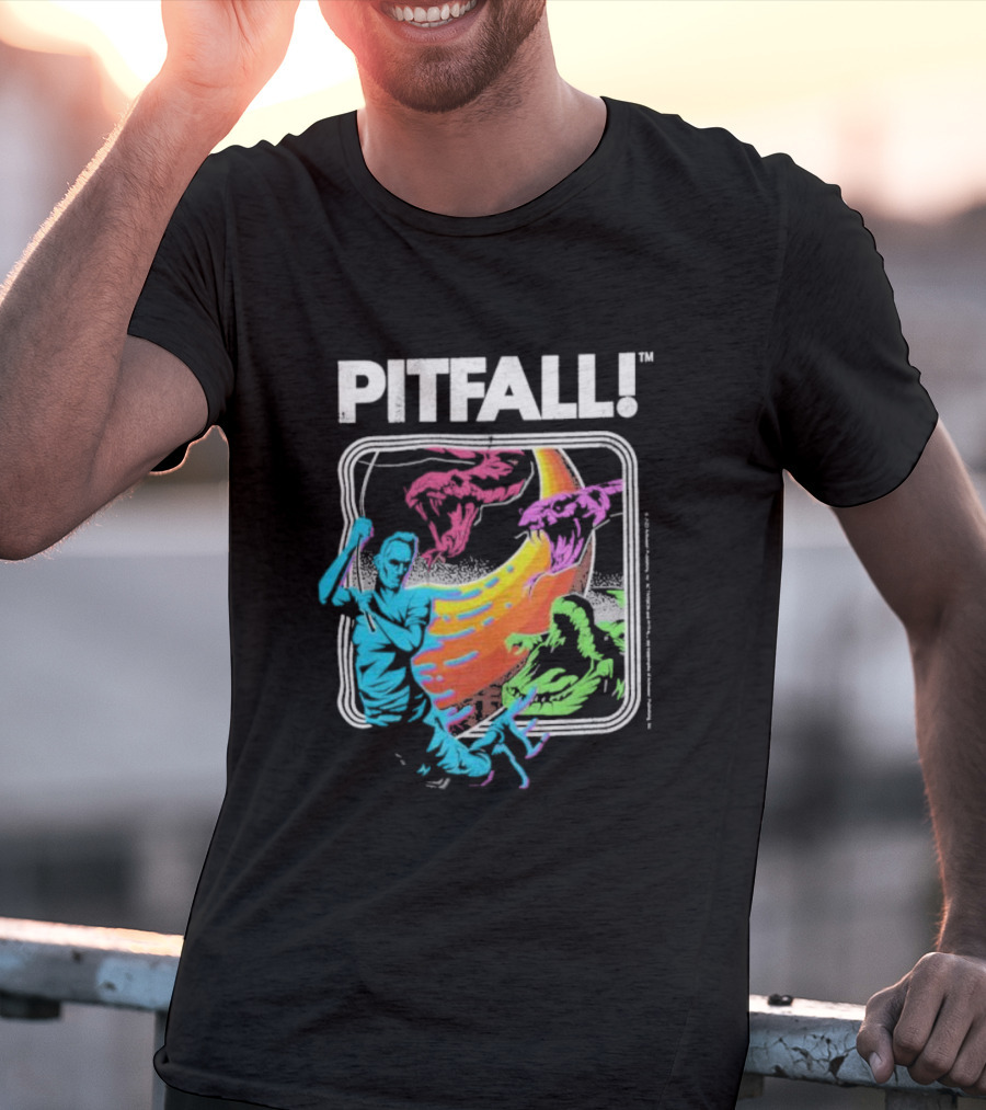 Seven Squared Pitfall Retro Adventure Gaming T-Shirt