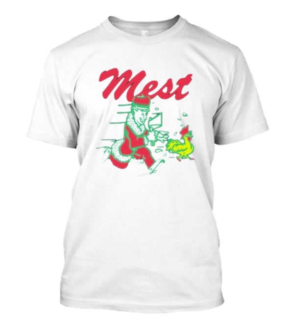 Tony Lovato X Mest The Boys Santa Running With Chicken T-Shirt