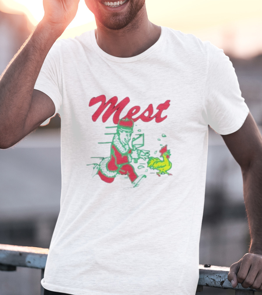 Tony Lovato X Mest The Boys Santa Running With Chicken T-Shirt