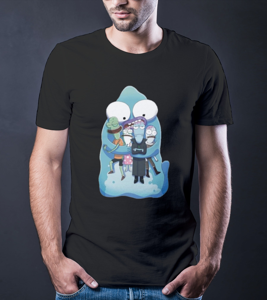 Pupa Hug With Solar Opposites Characters T-Shirt