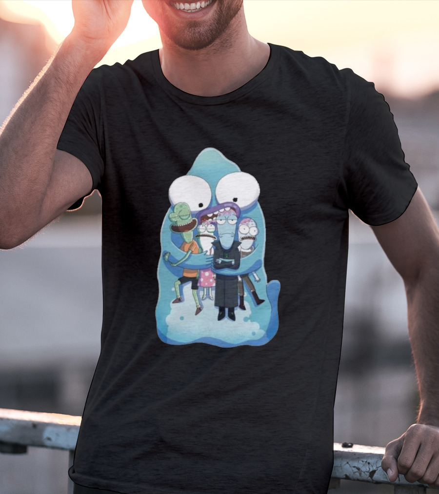 Pupa Hug With Solar Opposites Characters T-Shirt