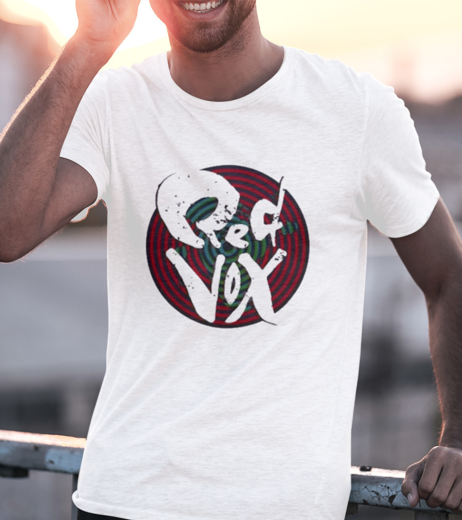 Retroware Red Vox Psychedelic Spiral Retro Vibes T-Shirt
