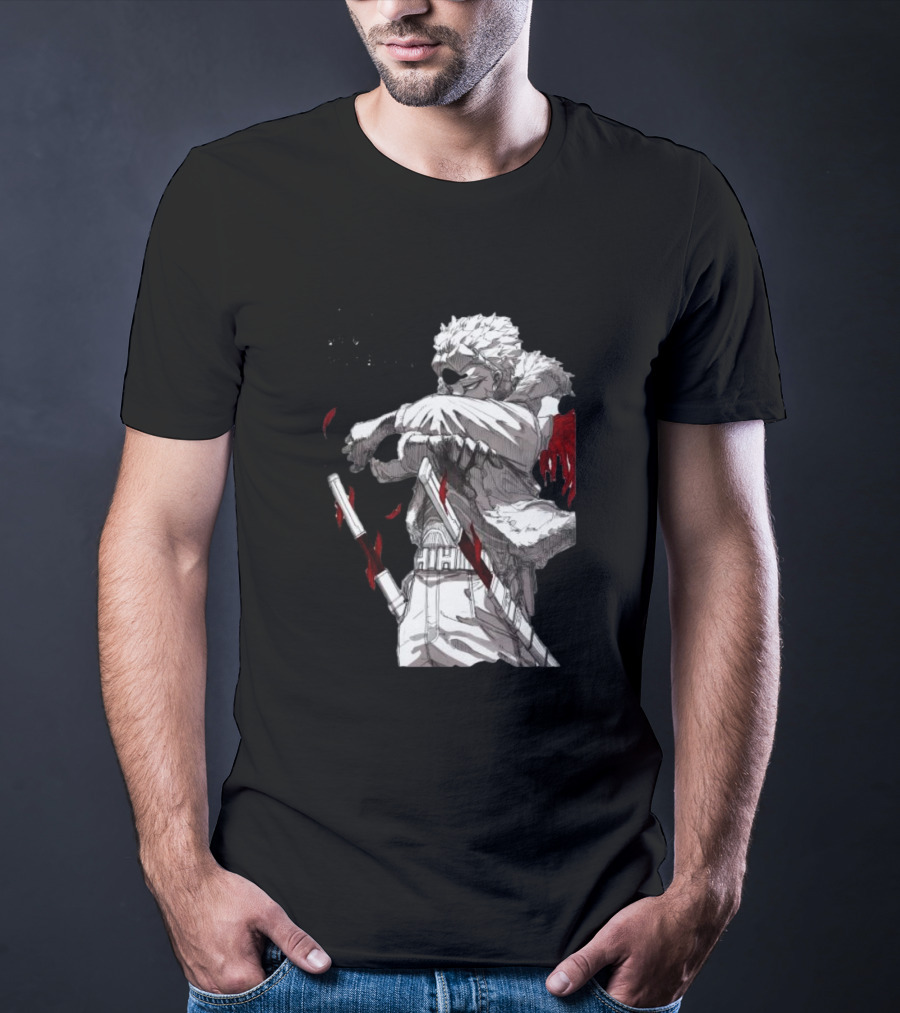 The My Hero Academia Anime Hawks With Swords And Japanese Text T-Shirt