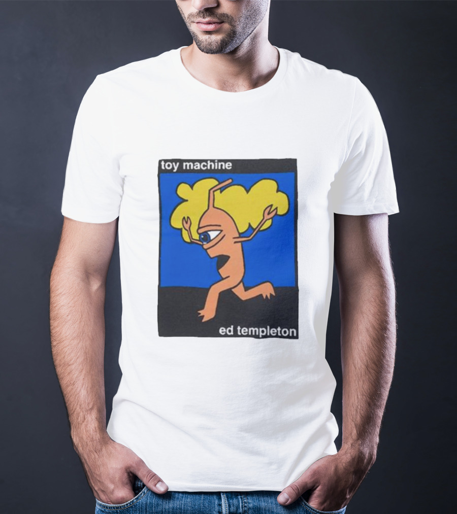 Toy Machine Ed Templeton Cartoon Character With Yellow Hair And One Eye T-Shirt