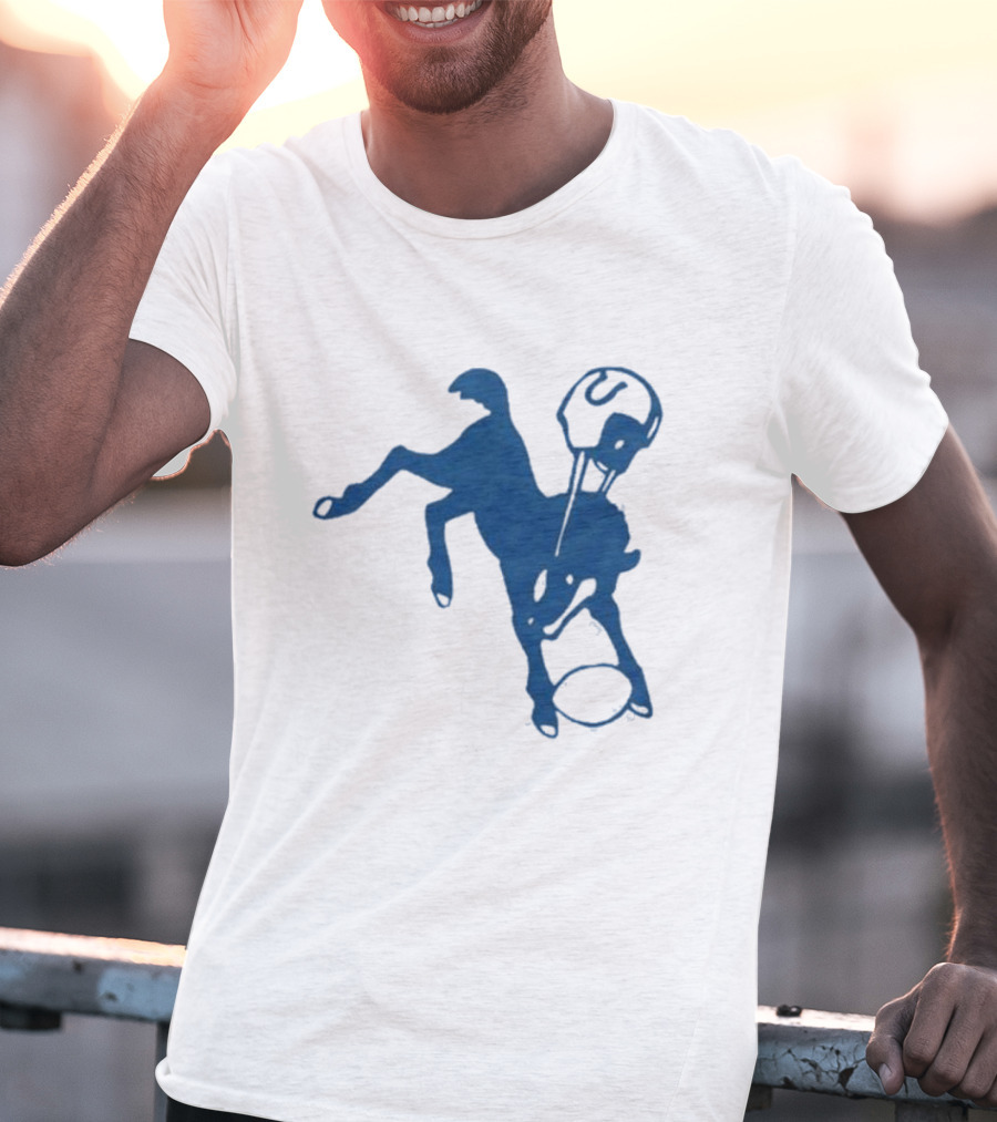 Indianapolis Colts 61 Blue Horse T-Shirt