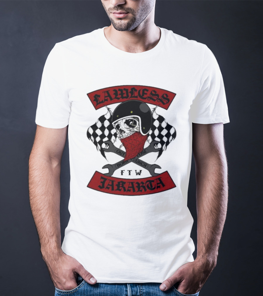 Lawless Jakarta FTW Outlaw Bones Punch Road Skull T-Shirt