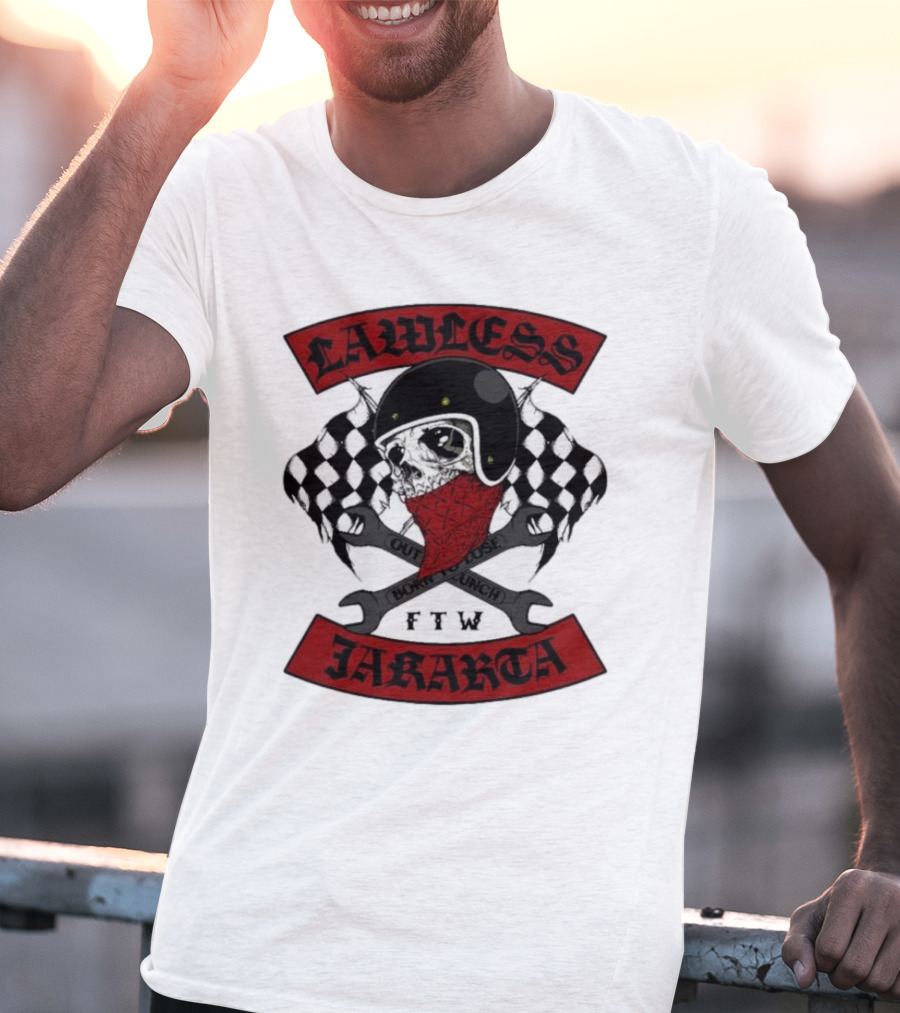 Lawless Jakarta FTW Outlaw Bones Punch Road Skull T-Shirt