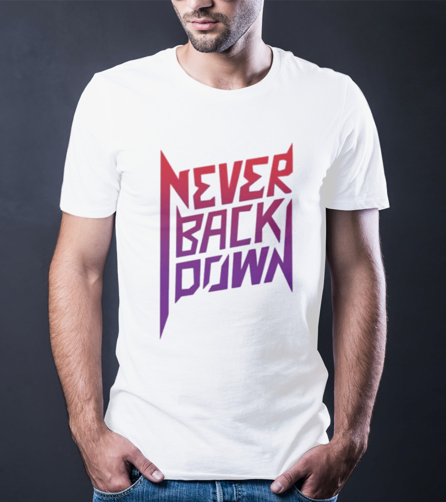 Nick Eh 30 Never Back Down Retro Gradient T-Shirt