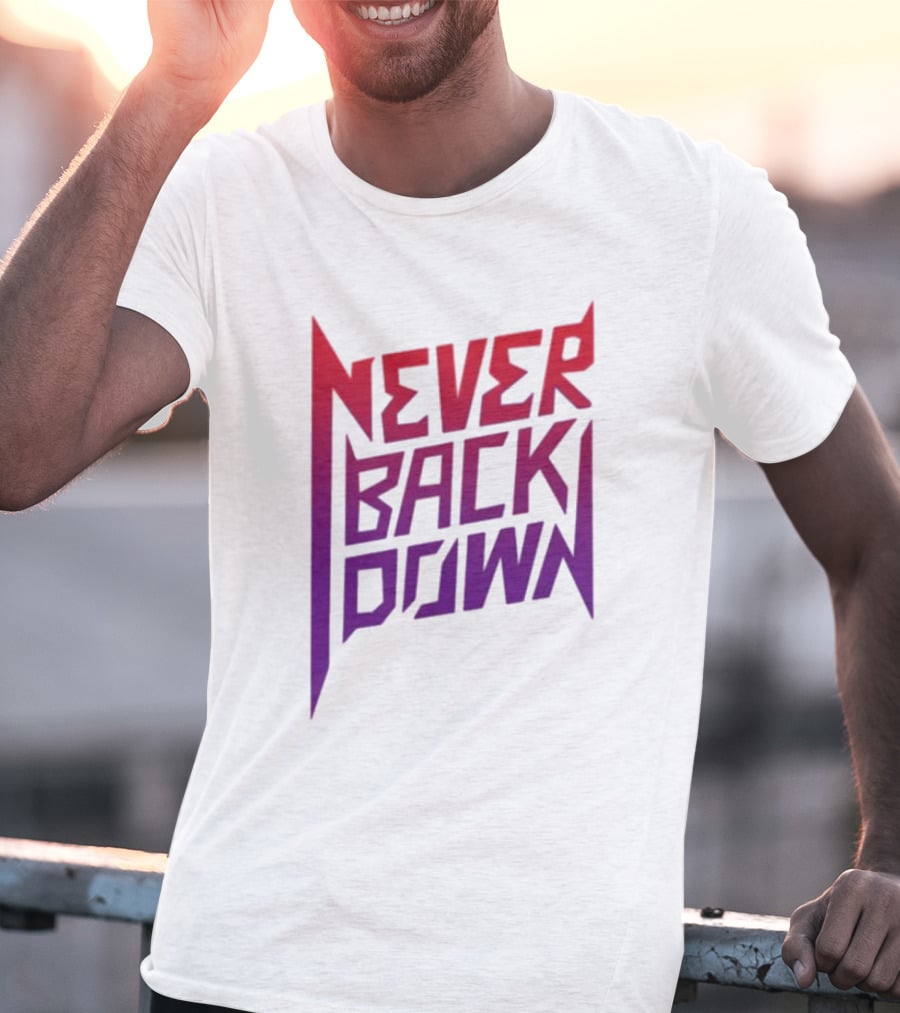 Nick Eh 30 Never Back Down Retro Gradient T-Shirt