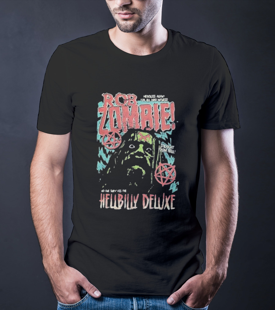 Rob Zombie Merciless Agony Hellbilly Deluxe Straight From Hell T-Shirt