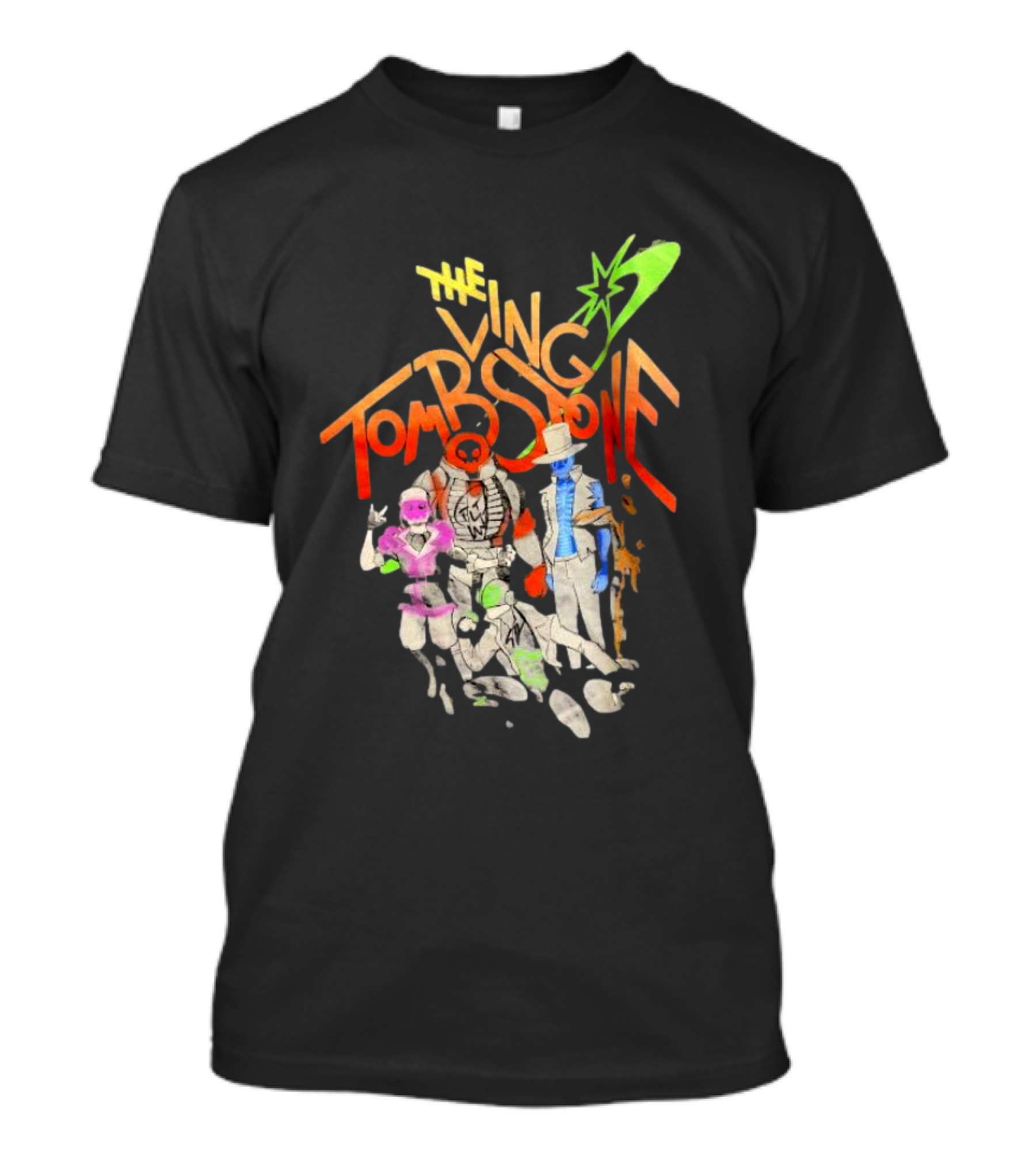 The Living Tombstone Characters And Logo With Colorful T-Shirt