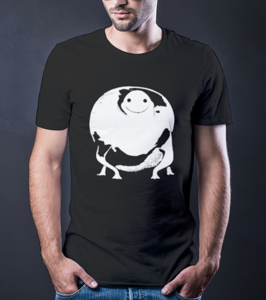 Marble City Pizza Cow Happy Black And White Smiling Cow T-Shirt