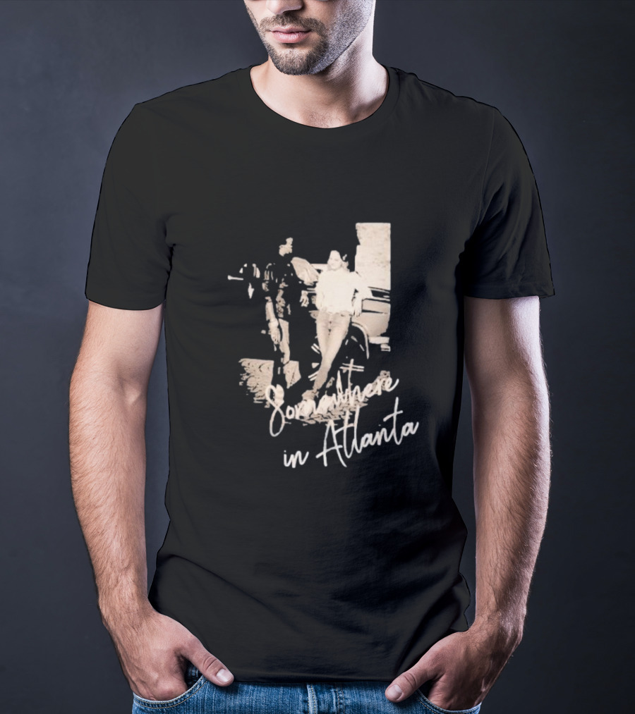 Somewhere In Atlanta Retro Car Scene T-Shirt