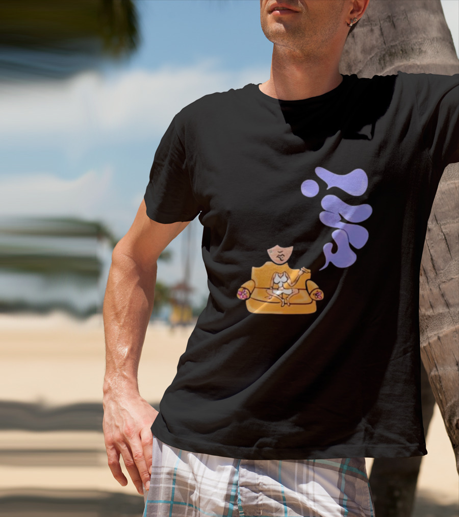 Umi Sitting On Couch With Whoisumi Stylized Smoke T-Shirt