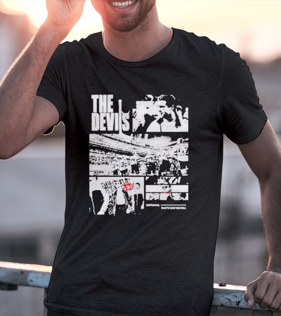 The Devils Sopranos That's How We Roll Comic-Style Collage T-Shirt