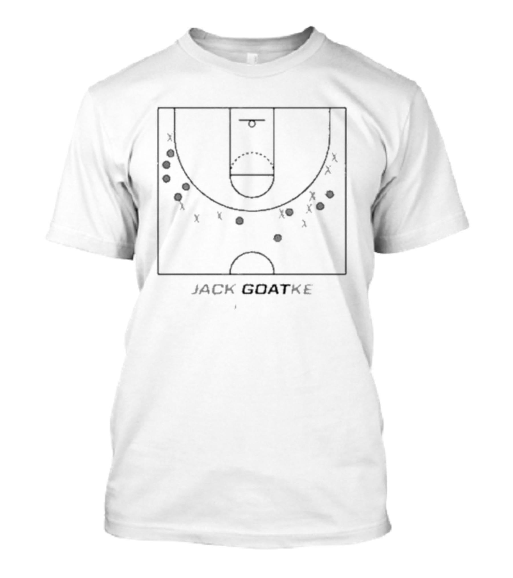 The NIL Store Jack Goatke Basketball Court Diagram From Three T-Shirt