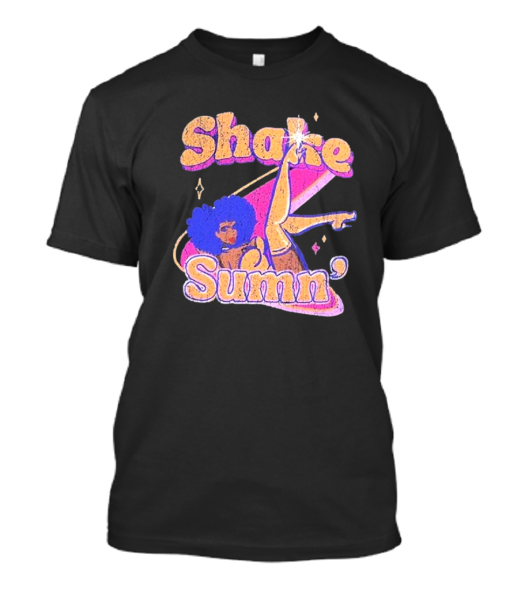 Zero Fatigue Shake Sumn Vibrant Retro Dance Vibes T-Shirt