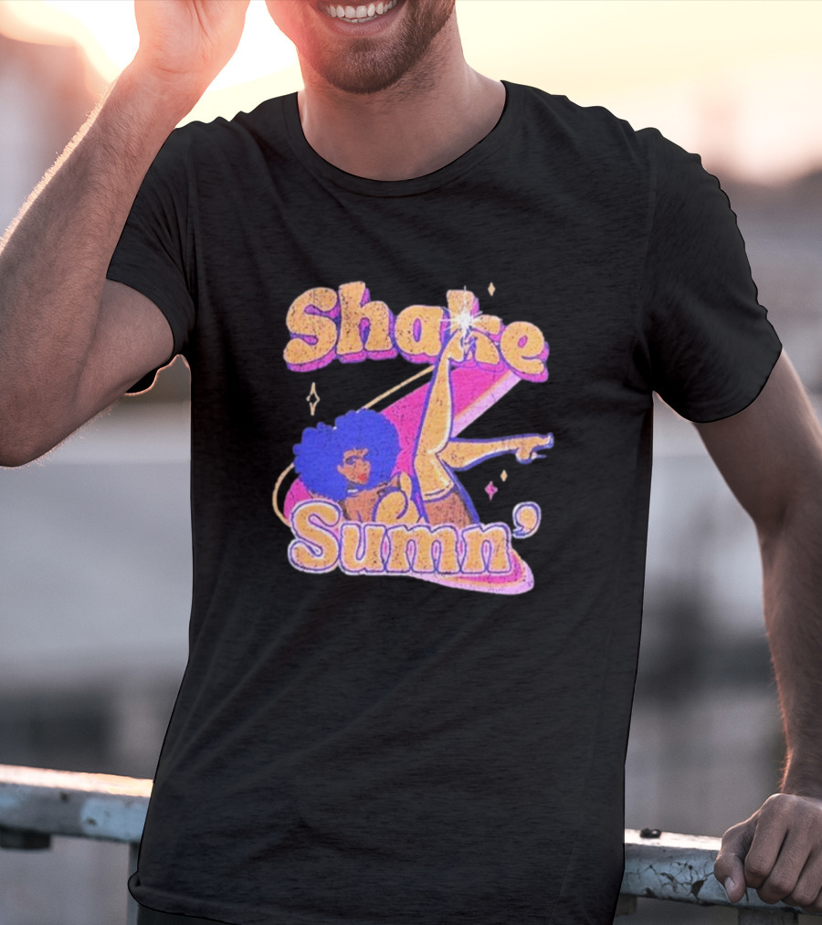 Zero Fatigue Shake Sumn Vibrant Retro Dance Vibes T-Shirt
