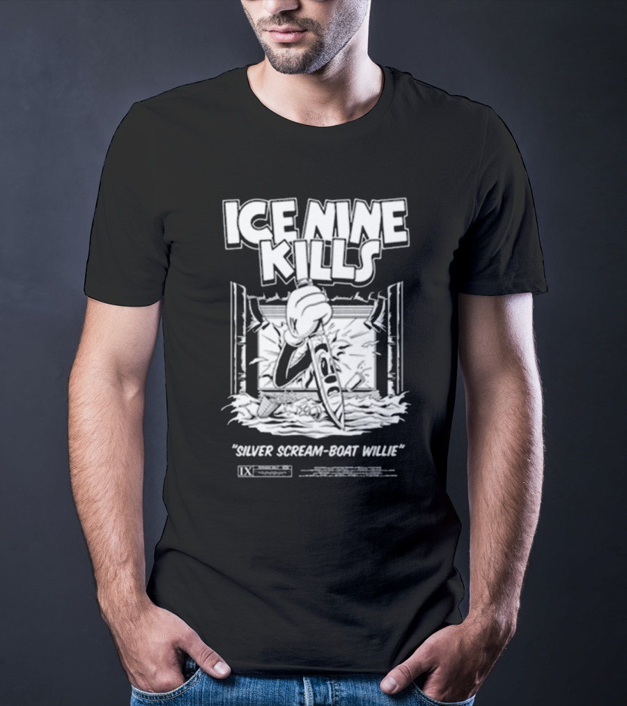 ICE NINE KILLS Silver Scream-Boat Willie IX Merchandise T-Shirt