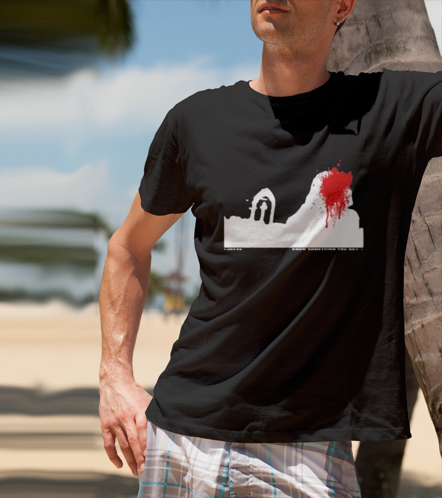 Siqaeda Funeral I Know Something You Don’t Red Splatter Archway Scene T-Shirt