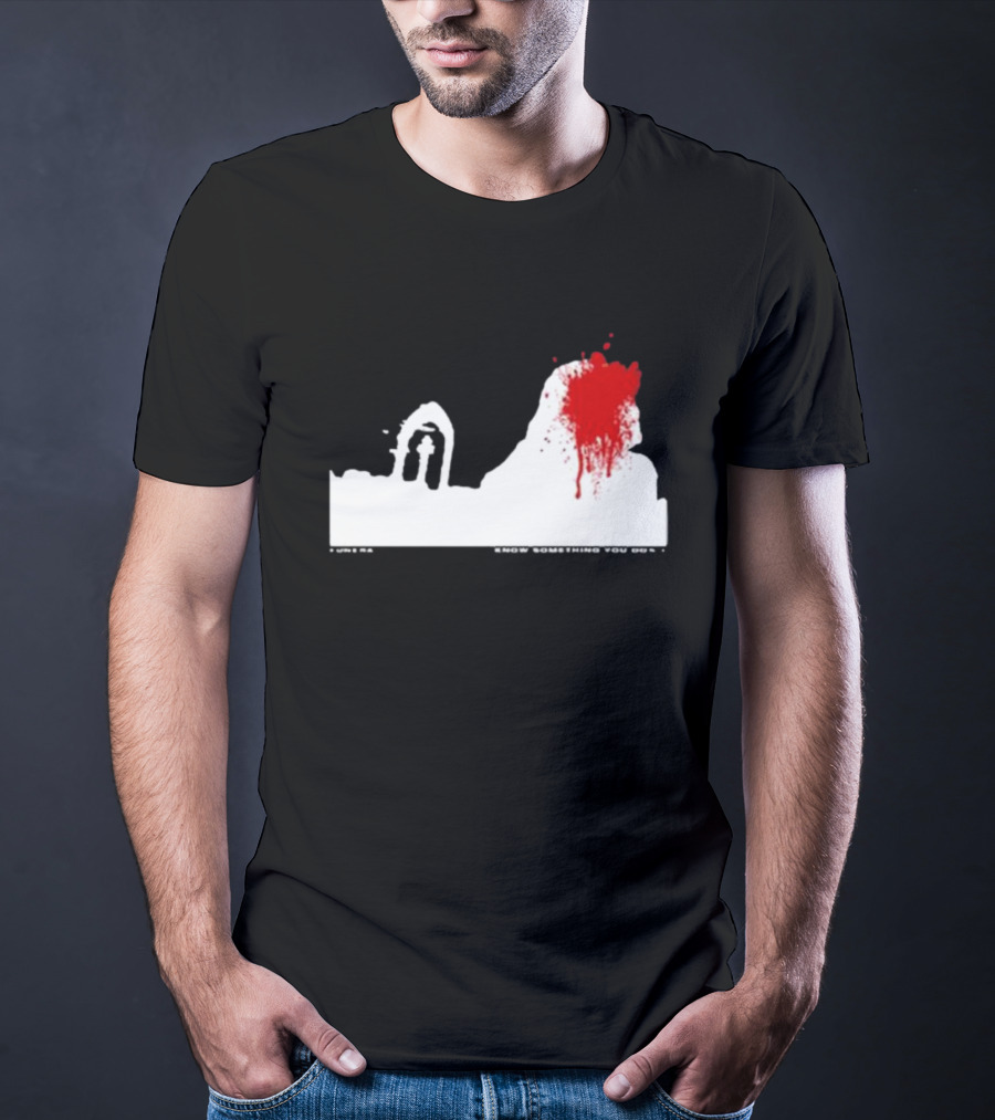 Siqaeda Funeral I Know Something You Don’t Red Splatter Archway Scene T-Shirt