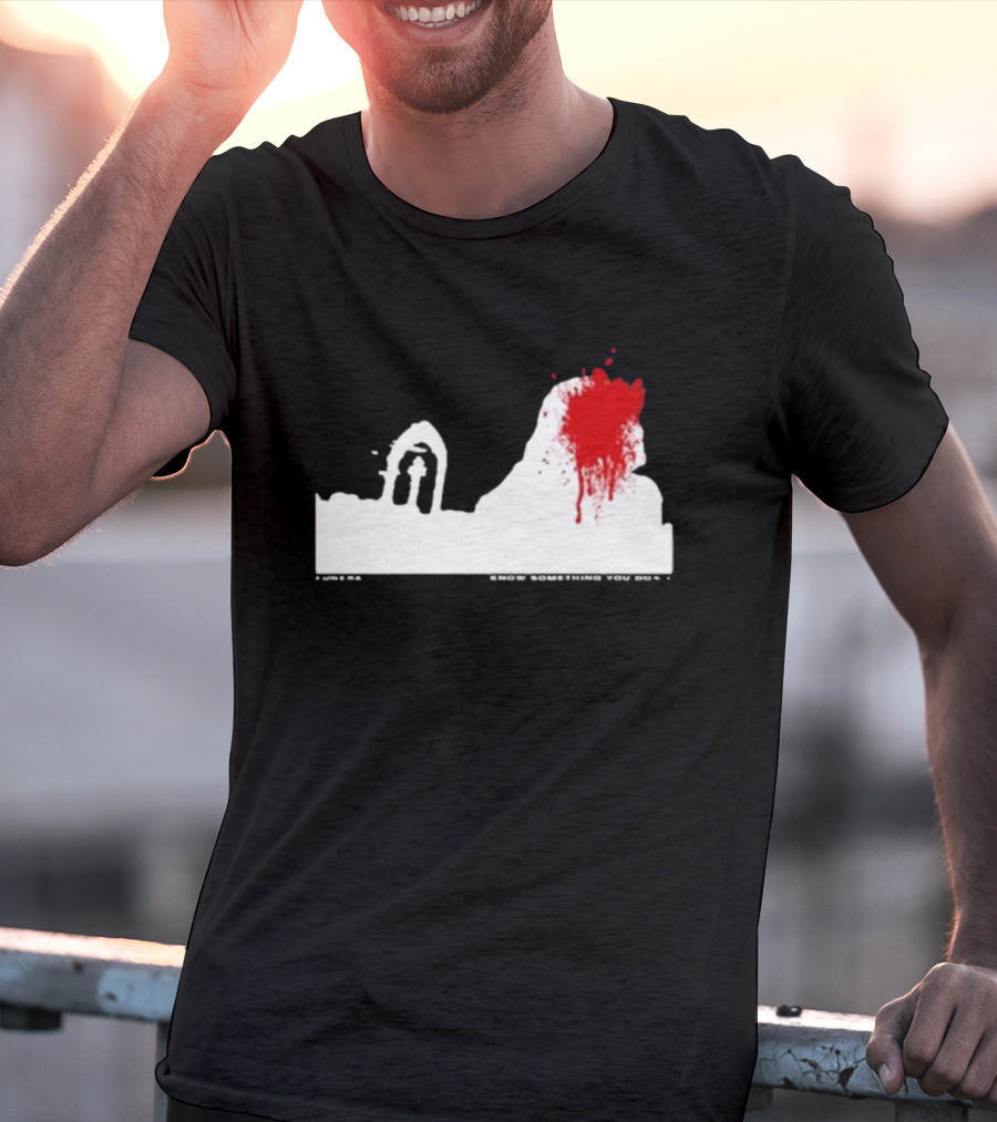 Siqaeda Funeral I Know Something You Don’t Red Splatter Archway Scene T-Shirt